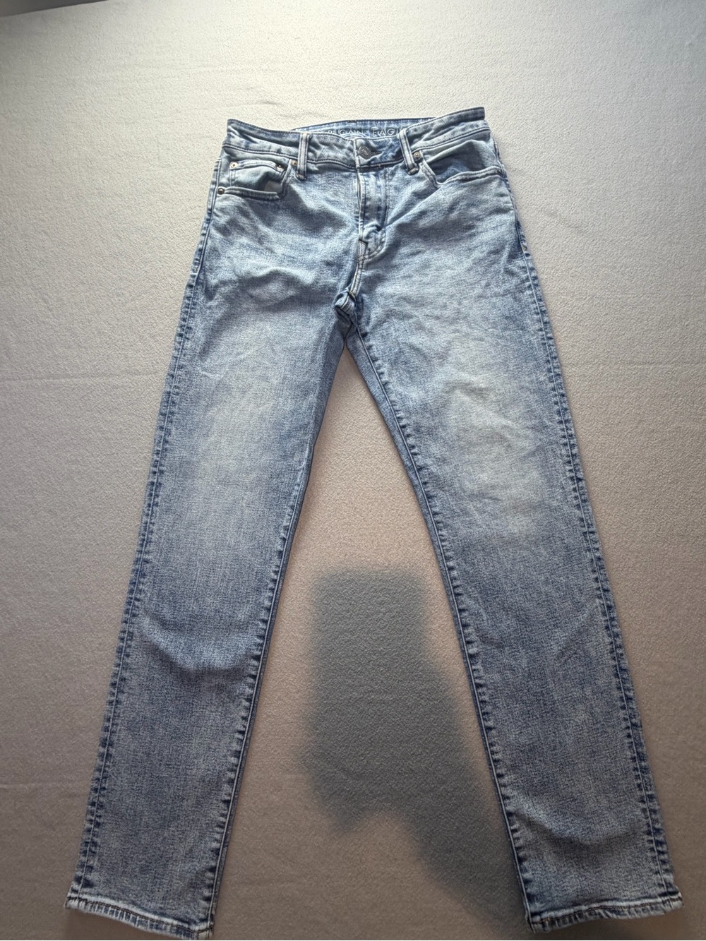 American Eagle AirFlex+ Slim Straight Jeans 30x32 Light Wash Stretch
